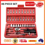 46 Pieces Socket Ratchet Wrench Set 1/4" Drive Car Repairing Tool Kits