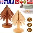 Tree Shape Wooden Trivets for Hot Dishes Pot Teapot - 3 Wooden Trivet + 1 Stand