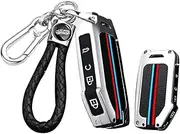 ontto Metal Car Key fob Cover Key case Fit for Kia Pro Ceed Sportage R GT Sorento Seltos Xceed K5 Ceed 2018-2022 Keyring Key Shell Holder Bag Keychain Protector Accessories 4 Button B Silver