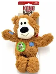 Kong Wild Knots Bear Medium/Large Light Brown Squeaky Plush Dog Toy