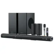 ZEBRONICS JukeBAR 9900,725W,Karaoke UHF Mic,DolbyAtmos, DUAL SOUNDBAR, 7.2.2CH