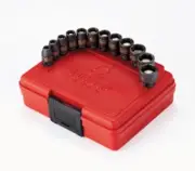 Sunex 1822 1/4 Inch Drive Metric 6 Point Standard Magnetic Impact Socket Set - 6