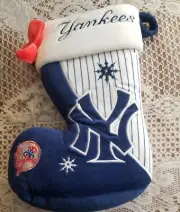 MLB New York Yankees Team Team Bears Plush Weighted Christmas Stocking - NWT