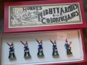 Vintage Hornes Mighty Armies Colorful Bands Lead Blue Uniform Toy Soldiers STK19