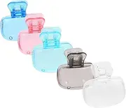 ASAKKURA 5pcs Transparent Toothbrush Protector Caps Plastic Toothbrush Covers and Easy Identification for Travel and Home Use