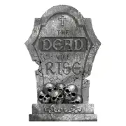 22 In. Halloween the Dead Will Rise Styrofoam Tombstone (2-Pack)