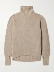 [LEMAIRE] LEMAIRE - Ribbed Alpaca-blend Turtleneck Sweater - Cream - small small Cream