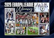 RJR PRINTS Tottenham 2025 Europa League Team Multi Signed A4 Montage Autograph Photo Print With Pre Printed Signatures That Would Make A Superb Gift For Any Fan.