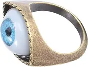 [Yardenfun] Finger Accessories Blue Eyeball Ring Link Chain Ring Women’s Jewelry Adjustable Rings for Women Eyeball Finger Ring Retro Tibet Eye Finger Ring Gothic Nose Ring Miss Personality