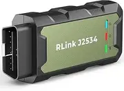 TOPDON RLink J2534 Pass-Thru Programmer, OEM Reprogramming and Diagnostic Tool, Enhanced J2534 VCI, Supports J2534/D-PDU/CAN-FD/DoIP, Compatible with 13+ Vehicle Brands