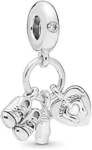 Pandora 925 Sterling Silver Pendant Diy Mmingyu Authenti Sterling Silver Baby Bottle Shoe Dangle Charm Fit Original Bracelet For Women Jewelry