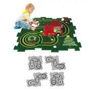 Christmas DIY Assembling RailCar Building Toys Set Puzzle Track Car Play Set Kid Gift Car Building Toys