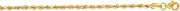 [JewelryWeb] 14ct Yellow Gold 2.5mm Shiny Solid Sparkle Cut Rope Chain With Lobster Clasp Bracelet Jewelry Gifts for Women - Length Options: 18 20