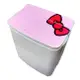 【EDISON 愛迪生】粉紅蝴蝶結4.2KG 洗脫雙槽洗衣機 強化玻璃上蓋(E0758-S)