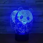 3D Cute Panda Night Light 7 Color Change LED Lamp Desk Lamp Touch Switch A