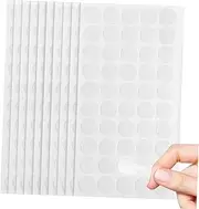 10 Sheets Nano Adhesive Tape Double-Sided Adhesive Dots Double Sided Circle Dots Tape Dots Clear Sticky Dots Double Sided Sticky Dots for Wall Hanging Adhesive White Generic