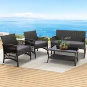 4 Piece Harp Table & Chairs Set