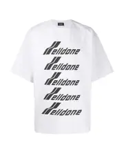 We11done Logo Printed Crewneck T-Shirt S,XL,XS,L,M White