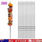 33CM Stainless Steel Barbecue Metal Skewers Flat Needle BBQ Tools Kebab Stick