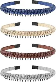 4Pcs Hairbands for Women, Non-Slip Zig Zag Headbands, Summer Sports Comfortable Headpiece, Daily Use, Yoga, Spa, Parties