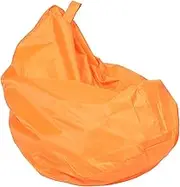 STOBAZA Cozy Orange Bean Bag Chair Fabric Bean Bag Cover No Filler Included Lazy Sofa Chair Replacement Cover Washable Bean Bag