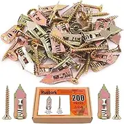 Rustark 200Pcs Drywall Anchor Kit, Steel Self-Drilling Anchors with Zinc Plated Screws, Wall Anchor Hooks, Heavy Duty Metal Toggle Anchors, No Drill Or Holes in Wall, Hangs up to 66 lbs