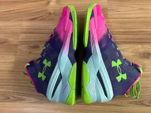 ￼Under Armour 籃球鞋 Curry 2 UA 極光 藍紫 桃紅 綠 男鞋 高筒3026052600