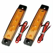 2x Amber LED Marine Boat Interior Deck Courtesy Lights 12V Stern Transom Light