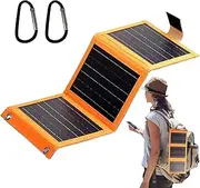Folding Solar Panel,Portable Foldable Solar Panel - Compact Flexible Battery Charger Space Saving Energy Solution for Outdoor Camping Security Home