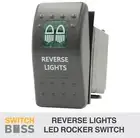 Rocker Switch REVERSE LIGHTS - Green - LED 4x4 Boat Caravan Marine 12v