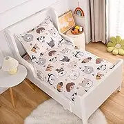 KWLOVER 2PCS Cute Soft Bed Fitted Sheet and Pillowcase Set,Doggy Printed Sheets for Kids Teens Full Size Bed