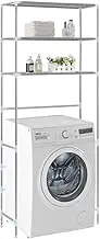 3-Tier Storage Rack Over Laundry Machine Silver 69x28x169 cm,Towel Racks & Holders 1.85KG-282465