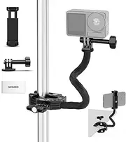 NEEWER Action Camera Mount Kit with Super Clamp,Soft Tube,Action Camera Adapter,Adjustable Phone Holder for Flat/Round Surfaces,Compatible with GoPro Insta360 DJI Action Camera Smartphone GP-26