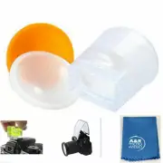 Cloud Lambency Flash Diffuser Orange White Dome Cover for Canon 580EX Yongnuo +
