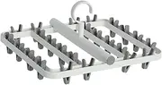 Foldable Laundry Hanger Drying Rack,Foldable Clip Hangers with 24 Drying Clips | Underwear Hanger with Clips for Socks, Bras, Lingerie, Clothes, Towel,