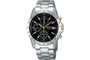 SEIKO Spirit SBTQ043 Chronograph Stainless Steel Quartz Watch Black Dial
