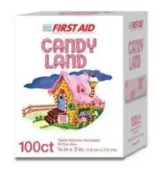 American White Cross Stat Strip Candy Land Adhesive Strip, 3/4 x 3 Inch