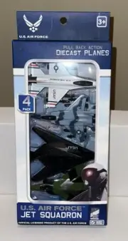 U.S. Air Force Jet Squadron Official Licensed Die Cast Planes Set, 4 Pack
