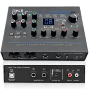 Pyle Professional USB Audio Interface with MIC/LINE, Guitar AUX Stereo & RCA