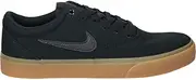 [Nike] Unisex SB Charge Canvas Skate Shoe (Black/Black/Gum Light Brown, Size 8