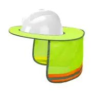 High Visibility Reflective Hard Hat Sun Shade Neck Protection Full Brim