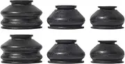 6 Pcs ball joint boot Universal rubber tie rod boot Gaiters Car Suspension Steering Ball Joint Rubber Dust Boot Cover Track Tie Turn Rods Ends 3sizesx2 Turn to rod arm ball joint head dust cover Kit