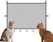 Cat Gate - Pet Cat Gates for Doorways - Foldable Safety Barrier, Mesh Fence Childproofing for Bedroom Living Room Kitchen Hallway Apartment Porch