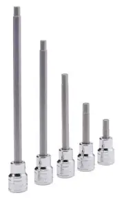 Genius Tools 3/8" Dr. 7/16" Hex Bit Socket, 50mmL - 314+3138