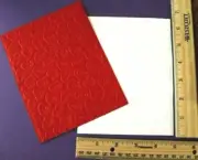 5 CONVERSATION HEART EMBOSSED CARD FRONT paper card making