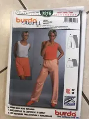 Burda 3216 Sewing pattern EASY Pants and shorts, Sizes 8-26 UNCUT