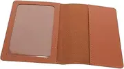 [Baluue] Leather Passport Holder Case Stylish Travel Document Wallet for Women PU Leather with Unique Embossed Design Versatile Storage for Outdoor Use
