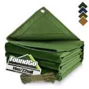Canvas Tarp 12x12ft Heavy Duty Waterresistant Tarps with Grommets, UV Resista...