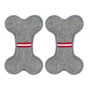 2PK Louie Living Durable Soft Urban Pet/Dog/Cat Bite/Chew Toy Tugging Bone Plush