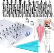 74PCs Icing Piping Bags and Tips Set-Cookie, Cupcake Icing Tips Decorating Kit